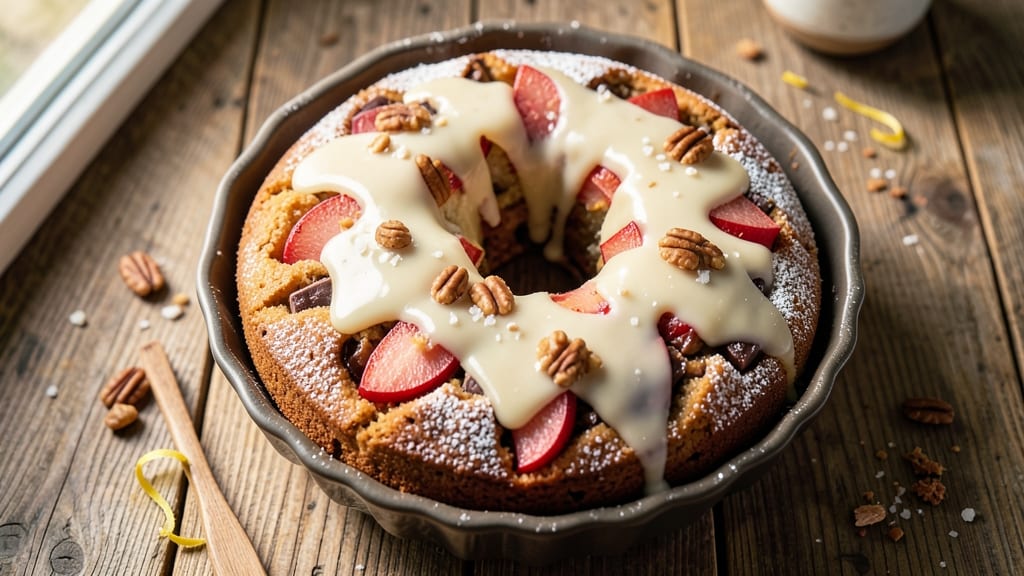Apple German Chocolate Cake Recipe: Warm Spiced Apple Layers With Nutty Streusel Crown