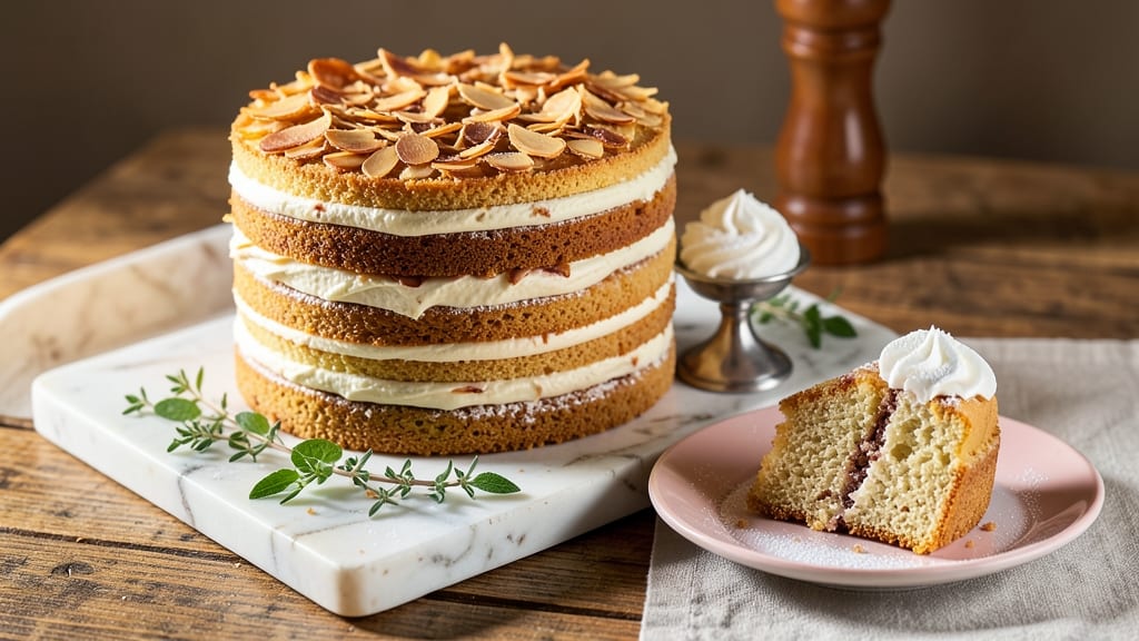 Anna Cake Recipe: Light Layers and Dusting of Jam