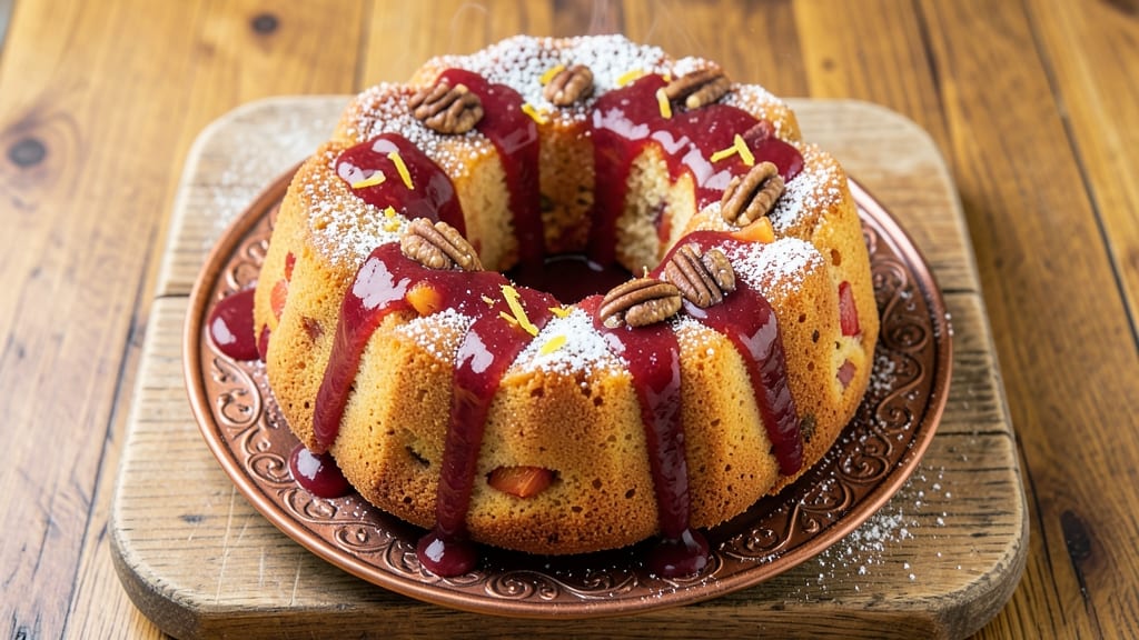 Apricot Bundt Cake Recipe: Zesty Vanilla-Infused Layers and Buttery Streusel Crown