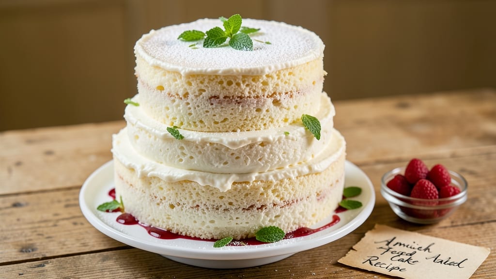 Amish Angel Food Cake Recipe: Light-as-Air Cloud With Vanilla Kiss