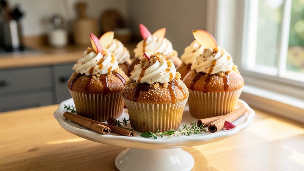 Apple Cupcake Recipe Uk: Spiced Apple Filling With Buttery Streusel Crown