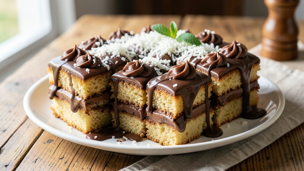 Australian Lamington Cake Recipe: Chocolate-Covered Coconut Clouds With Jam Filling