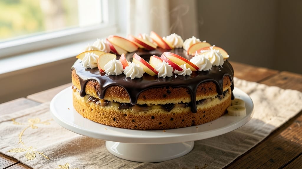 Apple Banana Dog Cake Recipe: Moist Fruit Swirls With Crunchy Topping