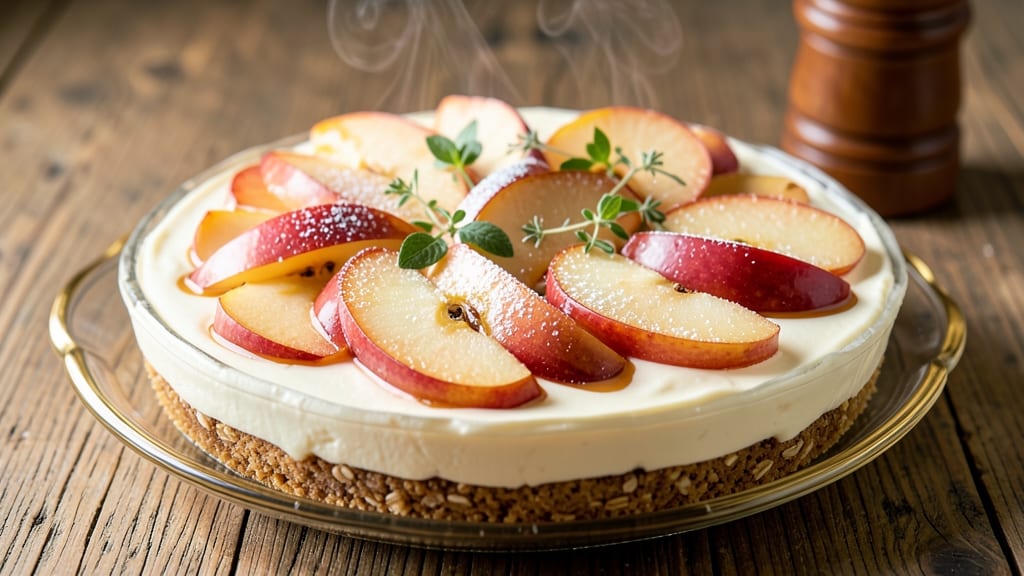 Apple Cheesecake Recipe UK: Spiced Apple Filling With Buttery Oat Crust