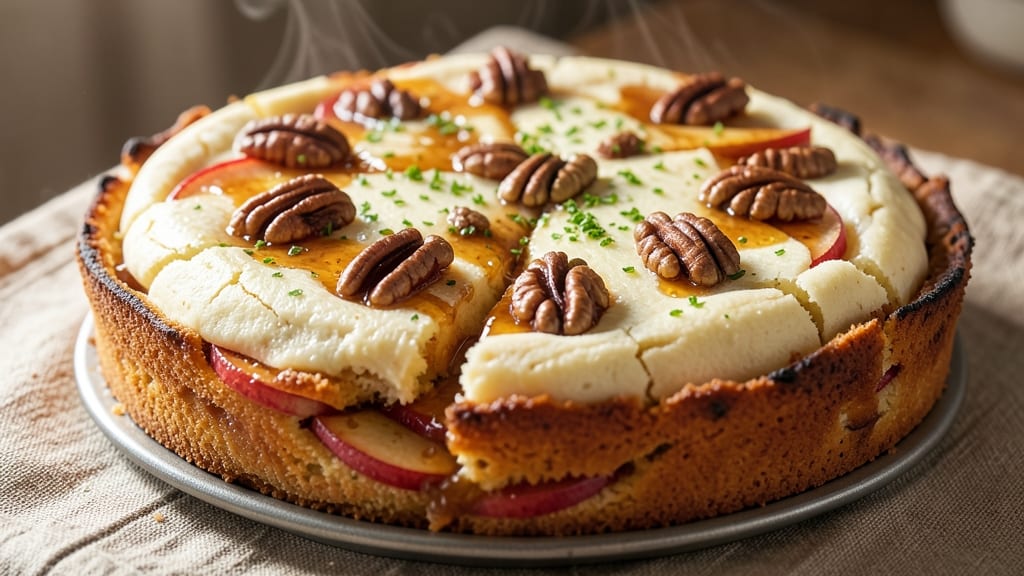 Apple Walnut Upside Down Cake Recipe: Caramelized Fruit With Crunchy Top