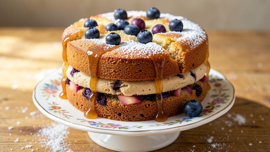 Apple and Blueberry Cake Recipe: Buttery Layers and Juicy Fruit Burst