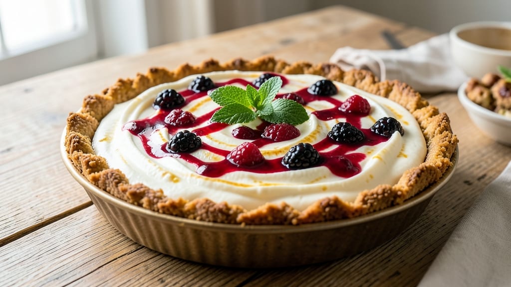 Alton Brown's Sour Cream Cheesecake Recipe: Crispy Graham Cracker Crown Over Silky Swirls