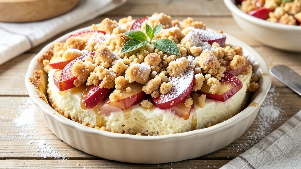 Apple Crumb Cake Recipe With Cake Mix: Warm Spiced Apple Streusel Over Moist Vanilla Layers