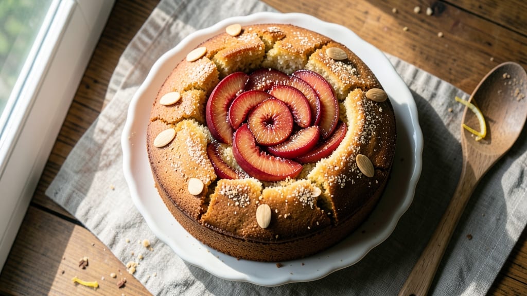 Almond Plum Cake Recipe: Nutty Vanilla Swirl With Juicy Fruit Filling