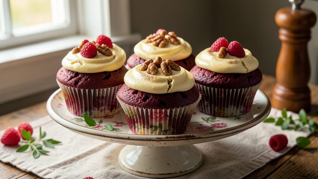 Auntie Em's Red Velvet Cupcakes Recipe: Velvety Cake and Cream Cheese Frosting Magic