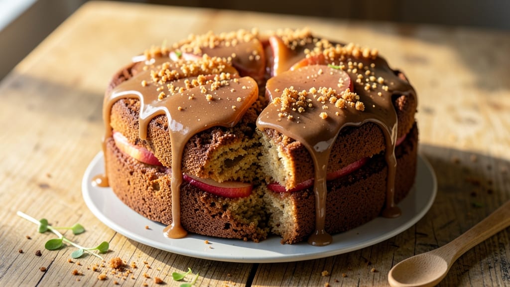 Apple Cake Recipe With Brown Sugar Glaze: Caramelized Top and Spiced Apple Layers