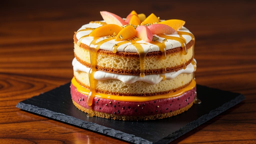 Asian Fruit Cream Cake Recipe: Tropical Layers With Silky Mango Curd