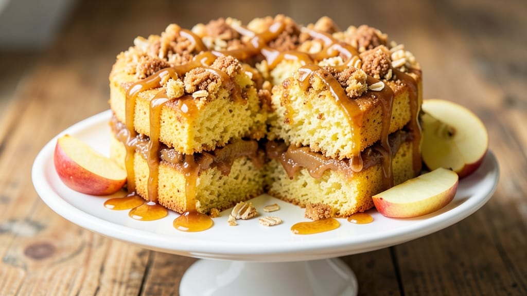 Apple and Yellow Cake Mix Recipe: Spiced Apple Streusel Crown Over Moist Layers