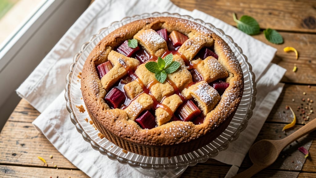 Apple and Rhubarb Cake Recipe: Tart-Sweet Layers With Buttery Crust