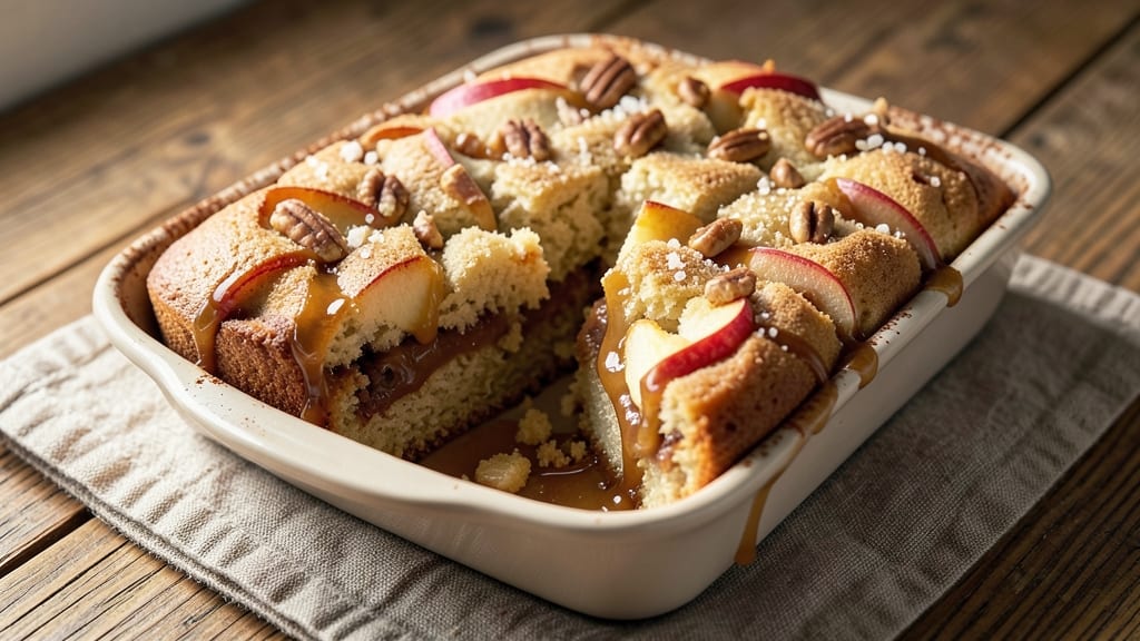 Apple Caramel Coffee Cake Recipe: Spiced Apple Layers With Buttery Streusel Crown