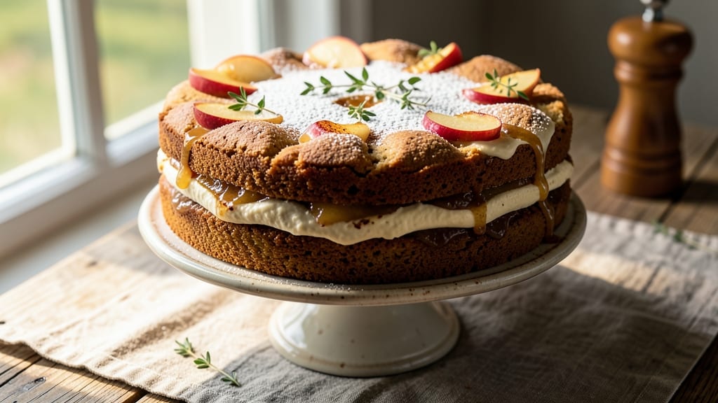 Angela Logan's Apple Cake Recipe: Buttery Streusel Crown Over Spiced Coffee Cake Layers