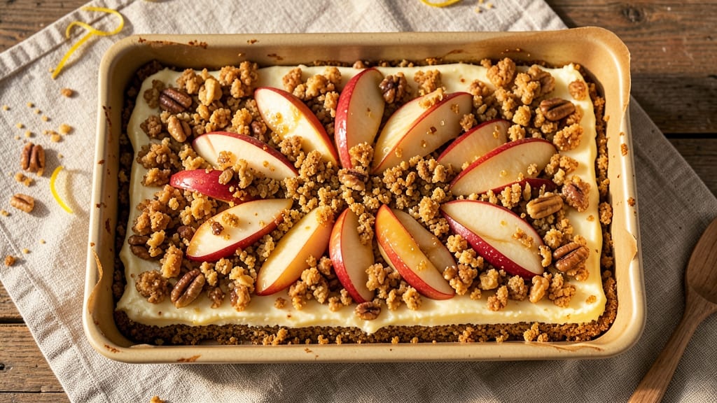 Apple Streusel Cheesecake Bars Recipe: Buttery Crust Meets Spiced Apple Streusel Rivers
