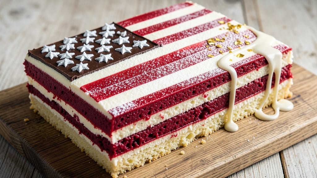 American Flag Sheet Cake Recipe: Patriotic Layers of Red Velvet and Vanilla Buttercream
