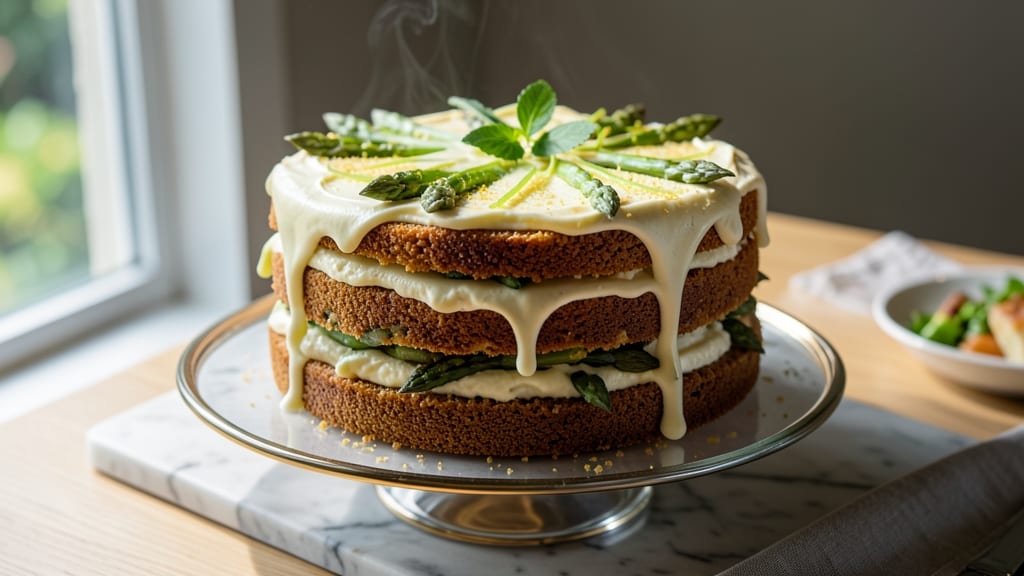 Asparagus Cake Recipe: Earthy Green Layers With Citrus Brightness