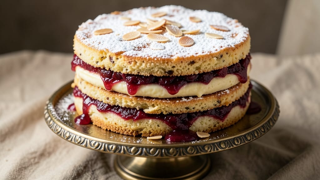 Almond Rhubarb Cake Delight Recipe: Tart-Sweet Balance with Buttery Streusel Crown