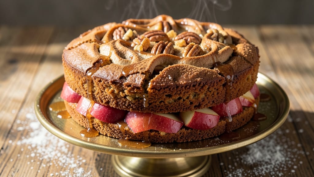 Apple Cinnamon Nut Cake Recipe: Warm Spice Infusion and Crunchy Walnut Topping