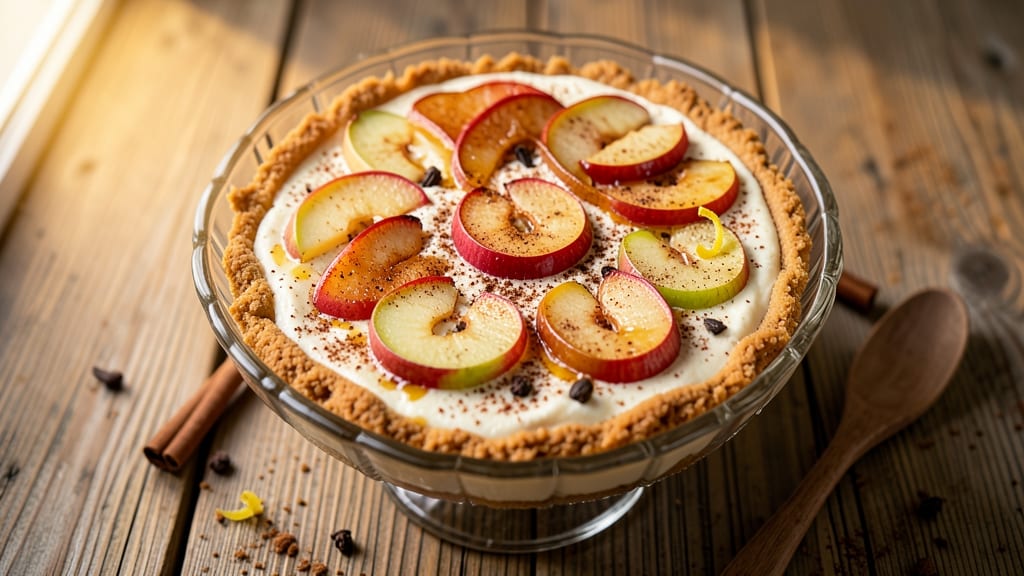 Apple Spice Cheesecake Recipe: Caramelized Topping Meets Spiced Apple Swirls