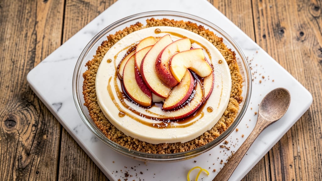 Apple Brandy Cheesecake Recipe: Boozy Crust and Caramelized Apple Topping