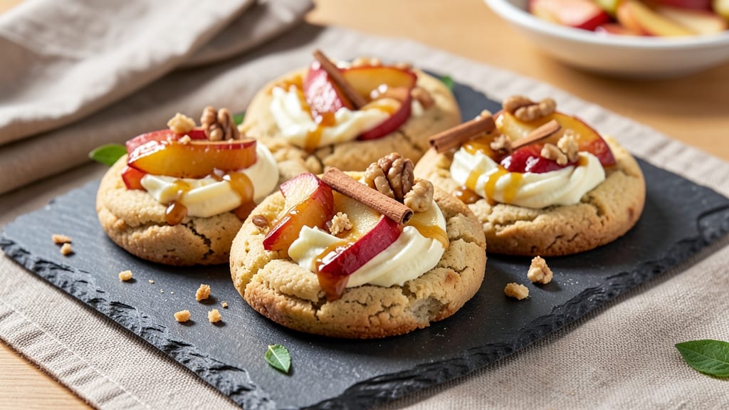 Apple Cheesecake Cookies Recipe: Spiced Streusel Crown Over Apple-Caramel Filling