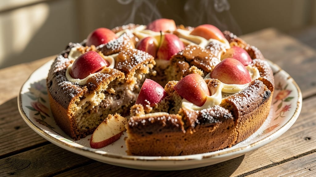 Apple Coffeecake Recipe: Buttery Streusel Shards Over Spiced Apple Swirls