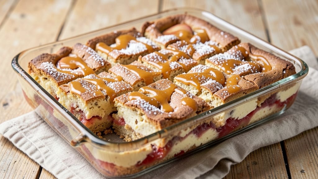 Apple Blondie Cheesecake Bars Recipe: Caramelized Apple Swirl With Buttery Crust