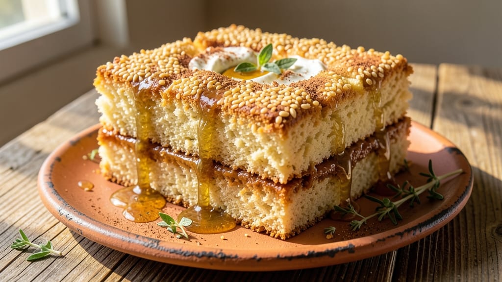 Ancient Greek Honey Cake Recipe: Crispy Crust and Fragrant Spiced Layers