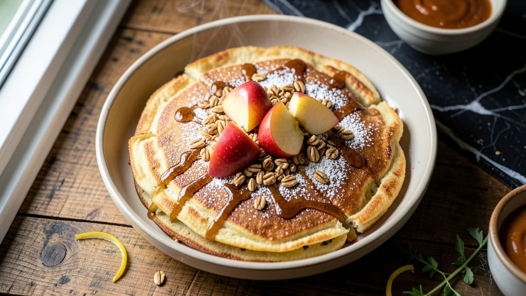 Apple Oven Pancakes Recipe: Fluffy Stacks With Caramelized Apple Streusel