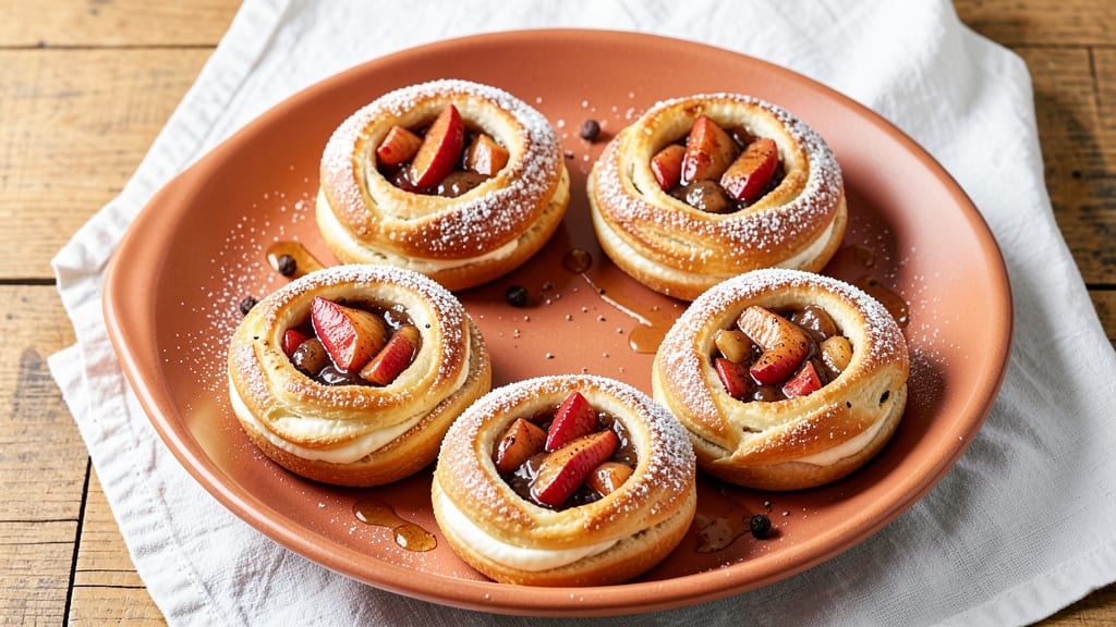 Apple Cheesecake Buns Recipe: Apple-Cinnamon Streusel Hugging Creamy Filling