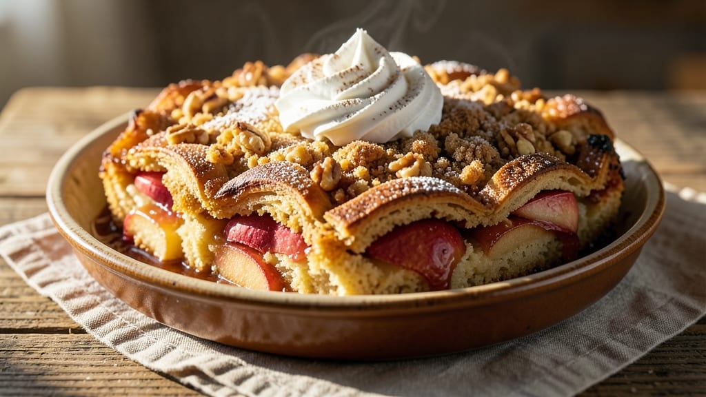 Apfelkuchen German Apple Cake Recipe: Spiced Streusel Crown Over Warm Vanilla Layers