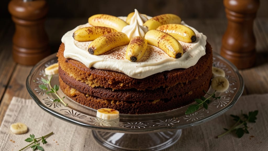 American Banana Cake Recipe: Warm Spiced Layers with Moist Vanilla Magic