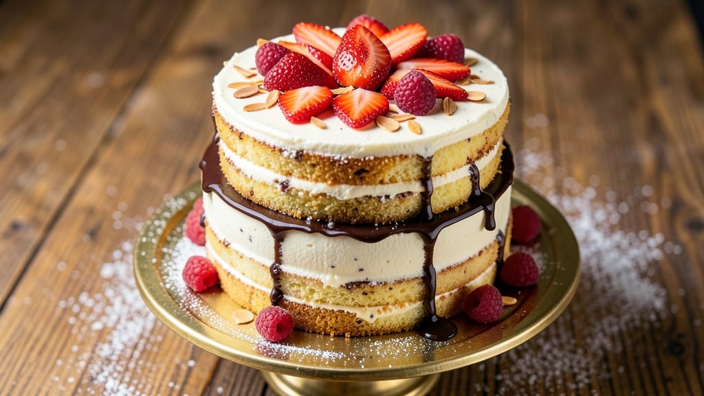 American Birthday Cake Recipe: Vanilla Swirls and Frosting Magic in Layers