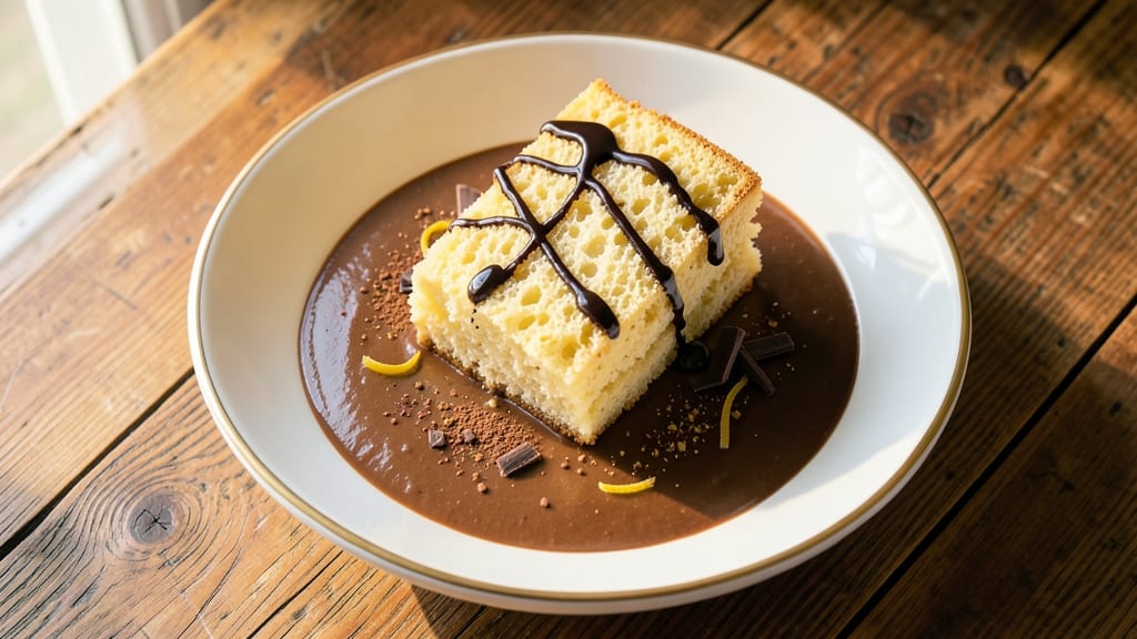 Angel Food Cake and Chocolate Pudding Recipe: Light-as-Air Layers With Decadent Swirls