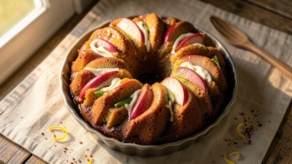 Apple Dapple Bundt Cake Recipe: Caramelized Fruit Swirls in Vanilla Cloud