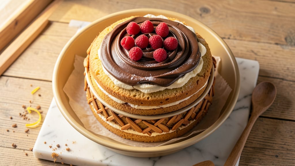 American Beauty Cake Recipe: Vanilla-Layered Bliss with Buttery Streusel Crown