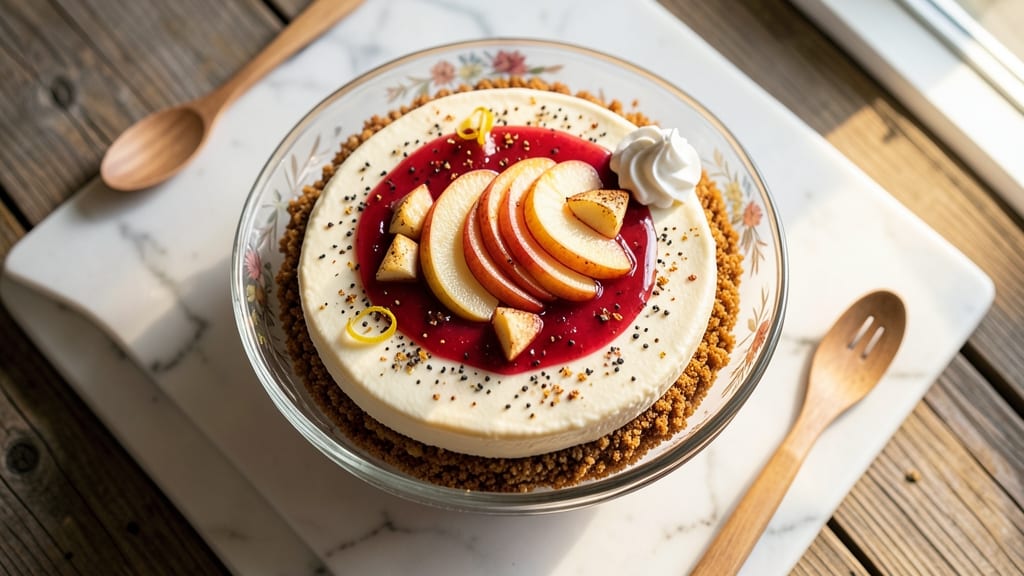 Apple Chimi Cheesecake Recipe: Crunchy Top Meets Spiced Apple Rivers