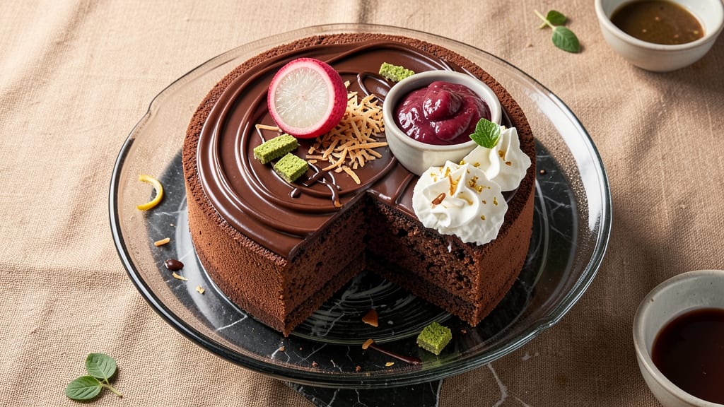 Asian Chocolate Cake Recipe: Moist Matcha-Infused Layers with Black Sesame Frosting