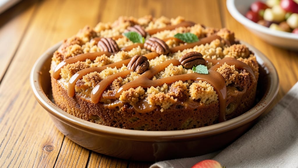 Apple Butter Crumb Cake Recipe: Warm Spice Streusel Hugging Tart Apple Butter
