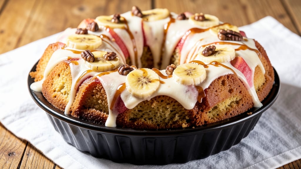 Apple Banana Bundt Cake Recipe: Spiced Streusel Crown Over Moist Vanilla Layers