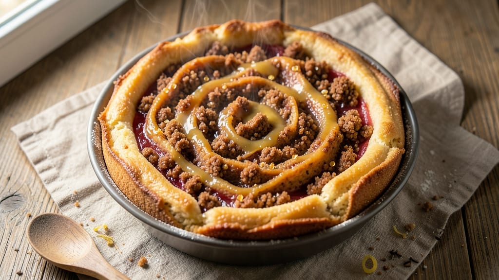 Applesauce Sour Cream Coffee Cake Recipe: Warm Spice Streusel Over Moist Apple-Infused Layers