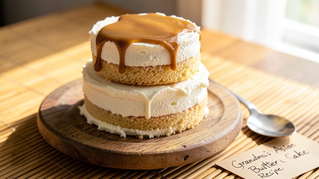 Asian Butter Cake Recipe: Buttery Layers with Fragrant Pandan Swirl